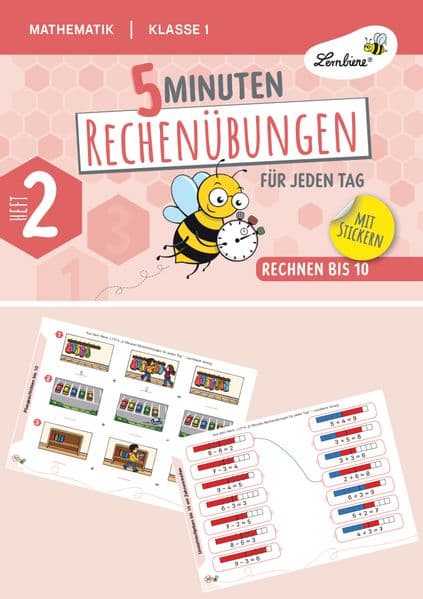 5 Minuten Rechenübungen für jeden Tag. Rechnen bis 10 Klasse 1 (Heft 2)
