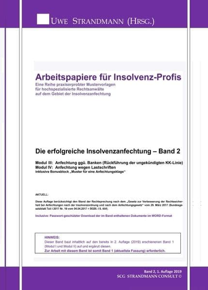 Die erfolgreiche Insolvenzanfechtung - Band 2
