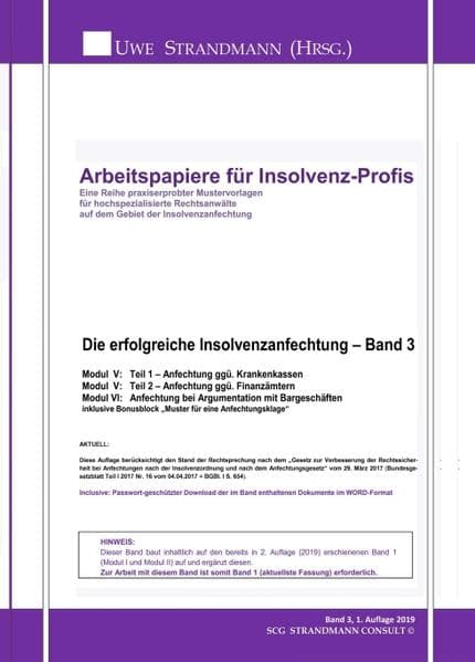 Die erfolgreiche Insolvenzanfechtung - Band 3