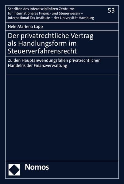 Der privatrechtliche Vertrag als Handlungsform im Steuerverfahrensrecht