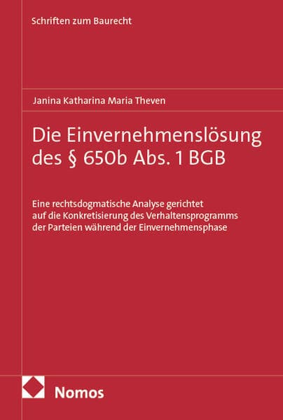 Die Einvernehmenslösung des § 650b Abs. 1 BGB