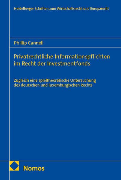 Privatrechtliche Informationspflichten im Recht der Investmentfonds