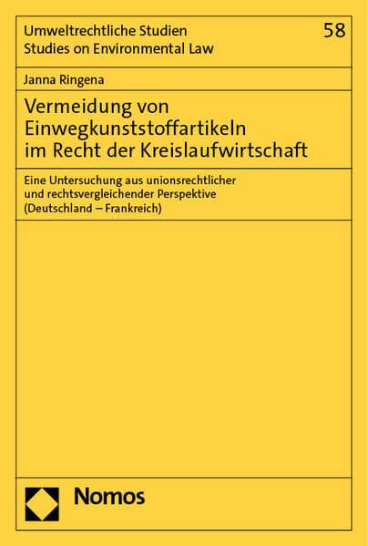 Vermeidung von Einwegkunststoffartikeln im Recht der Kreislaufwirtschaft