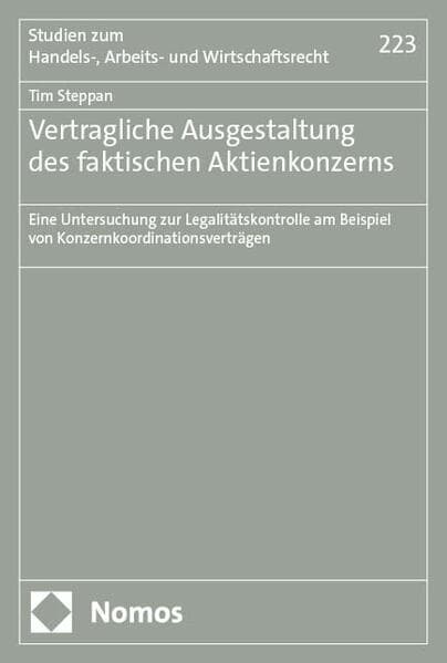 Vertragliche Ausgestaltung des faktischen Aktienkonzerns