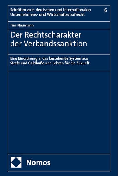 Der Rechtscharakter der Verbandssanktion