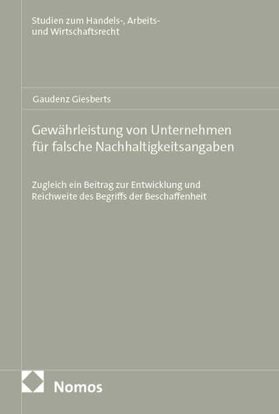 Gewährleistung von Unternehmen für falsche Nachhaltigkeitsangaben