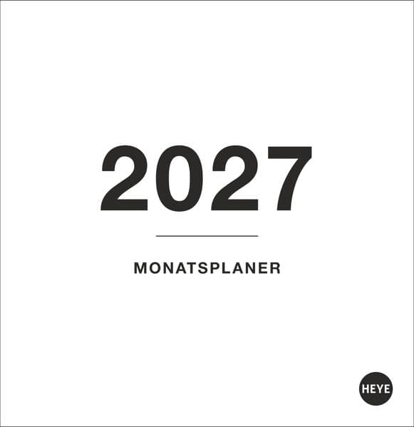 Black&White Monatsplaner zum Aufstellen 2027