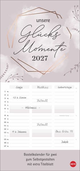 Kreativ-Planer für zwei Glücksmomente 2027
