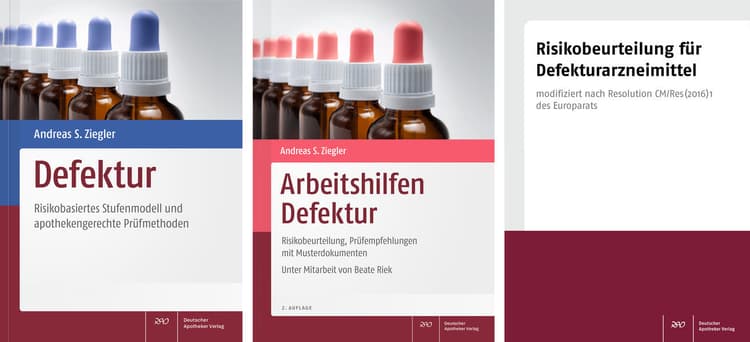 Defektur und Arbeitshilfen Defektur mit Risikobeurteilungs-Block