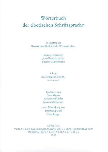 Wörterbuch der tibetischen Schriftsprache Band 9 (Lieferungen 61 – 66)
