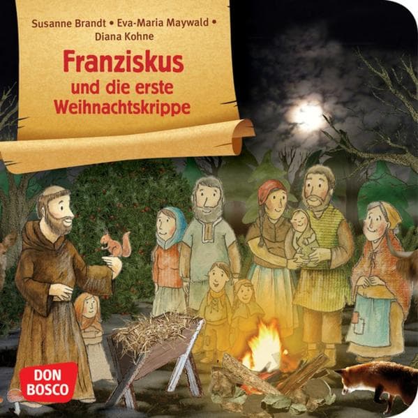 Franziskus und die erste Weihnachtskrippe. Mini-Bilderbuch