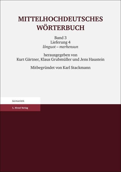 Mittelhochdeutsches Wörterbuch. Dritter Band, Lieferung 4