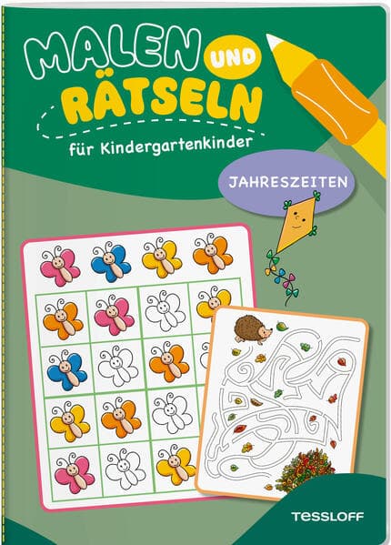 Malen und Rätseln für Kindergartenkinder. Jahreszeiten