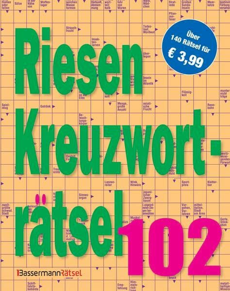 Riesen-Kreuzworträtsel 102 (5 Exemplare à 3,99 €)