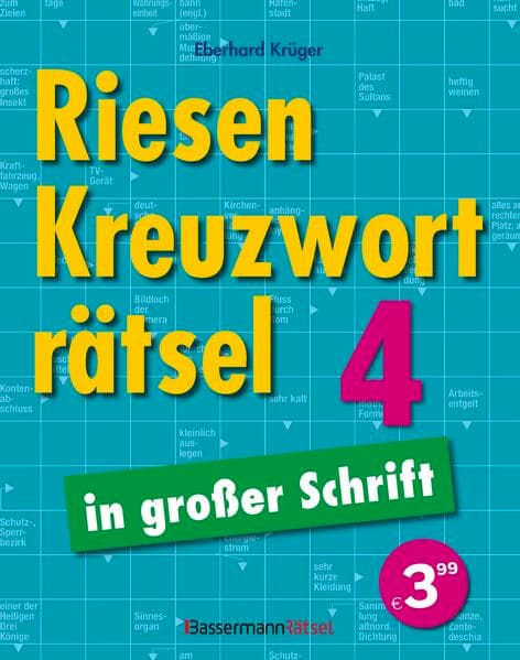 Riesen-Kreuzworträtsel in großer Schrift 4 (5 Exemplare à 3,99 €)