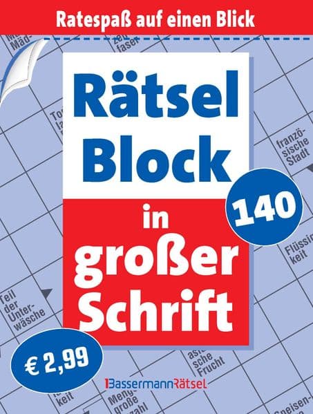 Rätselblock in großer Schrift 140 (5 Exemplare à 2,99 €)