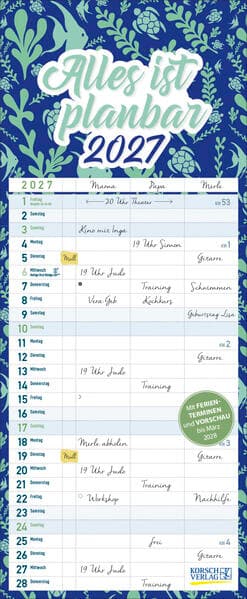 Familientimer Alles ist planbar 2027