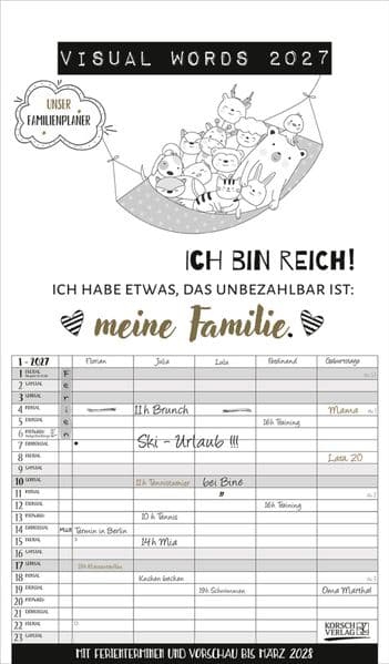 Visual Words Familienplaner 2027