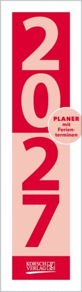 Streifenplaner Mini Rot 2027