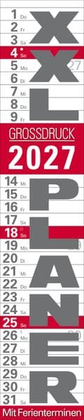 XXL Planer Großdruck rot 2027