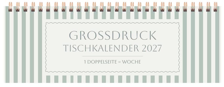 Tischquerkalender Großdruck Streifen 2027