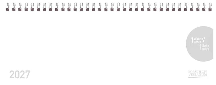Tischkalender quer Classic Colourlux 2027 weiß