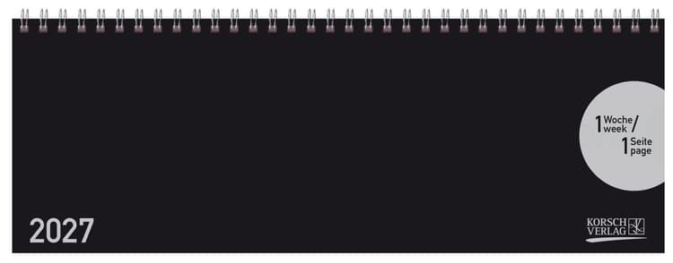 Tischquerkalender Classic Colourlux schwarz 2027