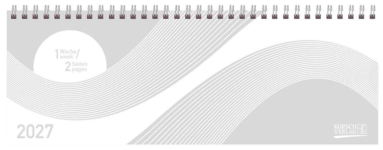 Tischkalender quer Professional Colourlux 2027 weiß