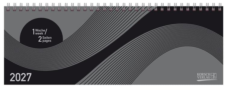 Tischkalender quer Professional Colourlux 2027 schwarz