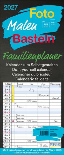 FMB Familienplaner schwarz 2027