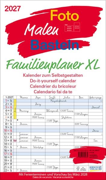 FMB Familienplaner XL 2027