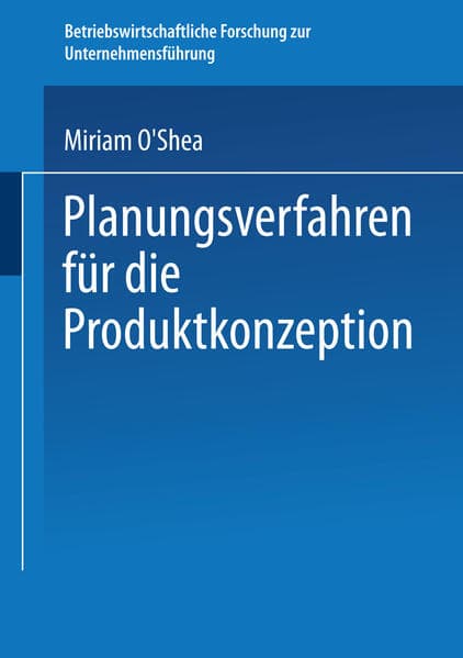 Planungsverfahren für die Produktkonzeption