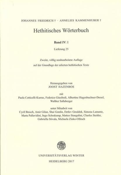 Hethitisches Wörterbuch / Band VI: I