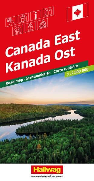 Hallwag Strassenkarte Kanada Ost 1:2,5 Mio