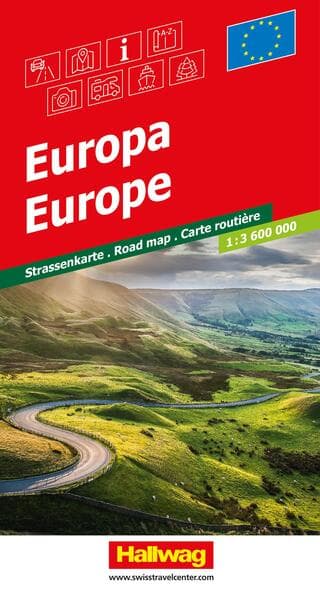 Hallwag Strassenkarte Europa 1:3,6 Mio