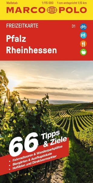 MARCO POLO Freizeitkarte 31 Pfalz, Rheinhessen 1:115.000