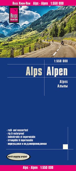 Reise Know-How Landkarte Alpen / Alps (1:550.000)