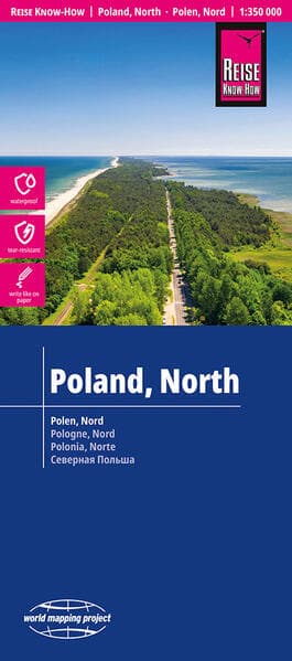 Reise Know-How Landkarte Polen, Nord | Poland, North (1:350.000)