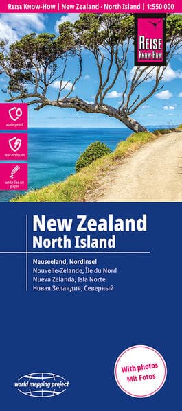 Reise Know-How Landkarte Neuseeland, Nordinsel | New Zealand, North Island (1:550.000)