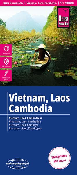 Reise Know-How Landkarte Vietnam, Laos, Kambodscha | Vietnam, Laos, Cambodia (1:1.200.000)