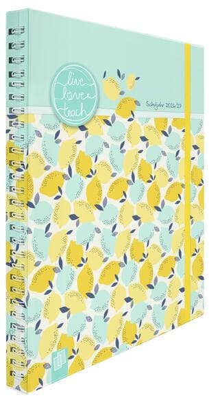 Mein Lehrerplaner A5+ – Ringbindung – Lehrerkalender für das Schuljahr 2026/2027 – Zitronentanz