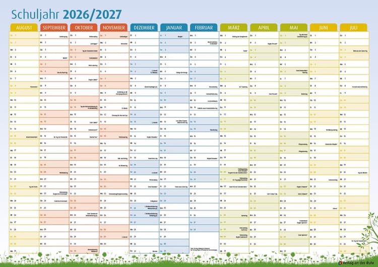 Der Schuljahres-Wandkalender 2026/2027, A1