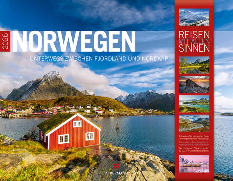 Norwegen Kalender 2026 | Unterwegs zwischen Fjordland und Nordkap