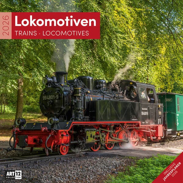 Lokomotiven Broschürenkalender 2026 - 30x30 - Art12