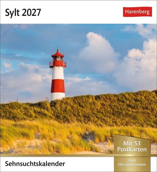Sylt Sehnsuchtskalender 2027 - Wochenkalender mit 53 Postkarten