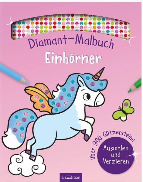 Diamant-Malbuch Einhörner