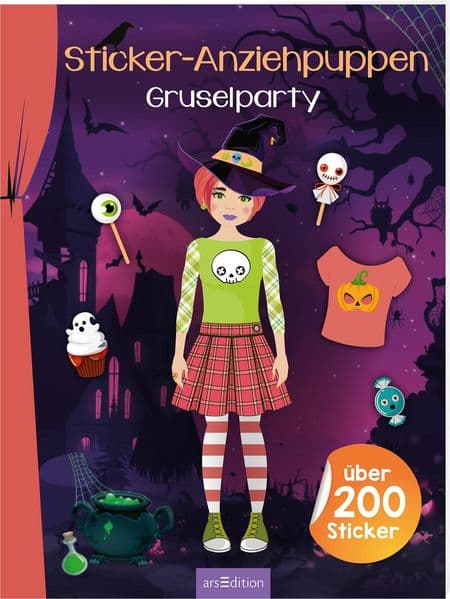 Sticker-Anziehpuppen – Gruselparty