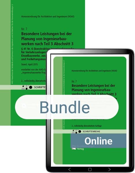 Besondere Leistungen bei der Planung von Ingenieurbauwerken nach Teil 3 Abschnitt 3, § 41 Nr. 6 (konstruktive Ingenieurbauwerke für Verkehrsanlagen) und Nr. 7 (sonstige Einzelbauwerke ausgenommen Gebäude und Freileitungsmaste) HOAI 2013 (Bundle)