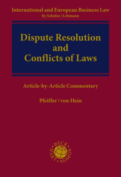 Dispute Resolution and Conflict of Laws