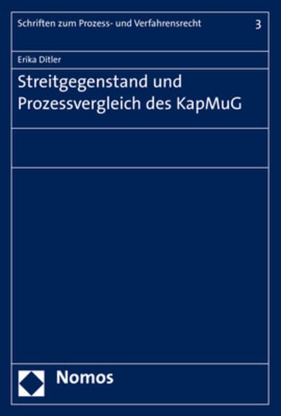 Streitgegenstand und Prozessvergleich des KapMuG